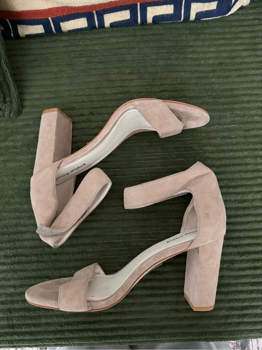 Jeffrey Campbell Tan Suede Block Heels - Size 10 - Never Worn Outside House
